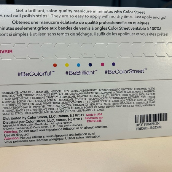 NWT Color Street Real Nail Polish Strips: Hey Pumpkin - Picture 4 of 5